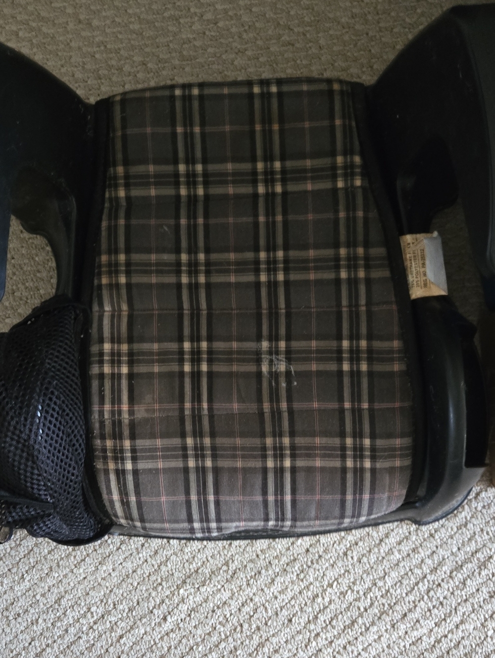 Cosco Plaid Booster Car Seat Cushion - Brown/Black